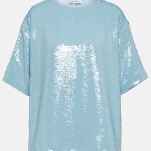 The Frankie Shop Jones Boxy Sequins Tee - Size L
